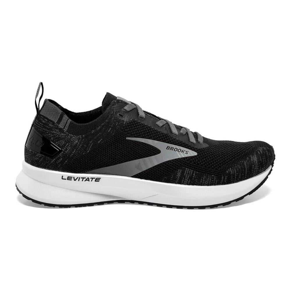 Women's Brooks Levitate 4, Black/White, 6.5 B Medium