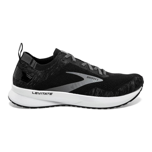 Women's Brooks Levitate 4, Black/White, 7 B Medium