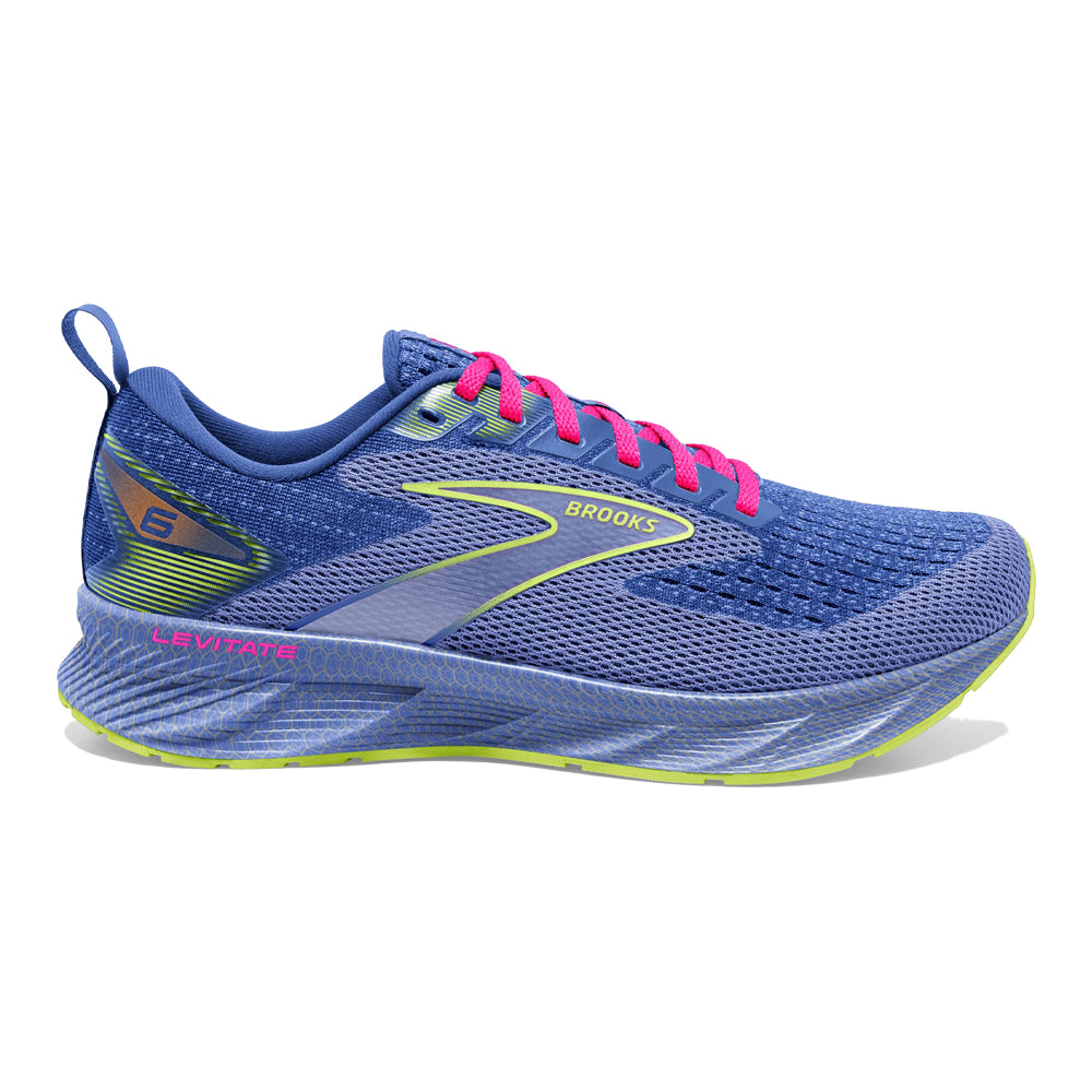 Women's Brooks Levitate 6, Purple/Pink, 7 B Medium