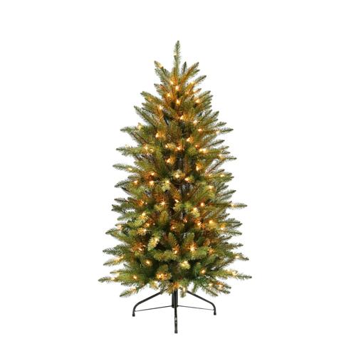 4 1/2 ft. Pre-lit Fraser Fir Pencil Artificial Christmas Tree 150 UL listed Clear Lights